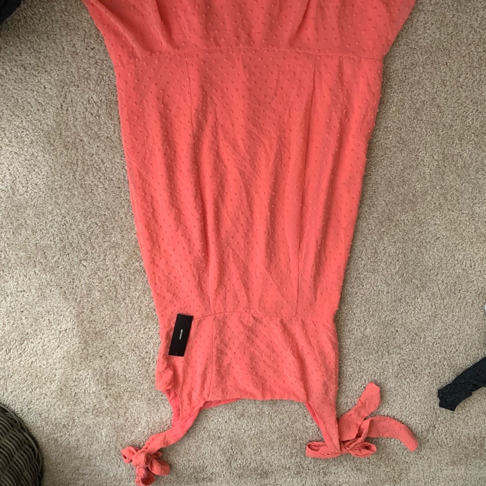 lulus midi coral dress